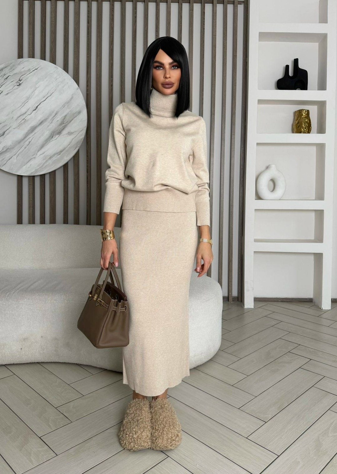 вязаный костюм с юбкой для женщин,вязаный костюм с юбкой,трикотажный костюм с юбкой,шерстяной костюм женский с юбкой,вязаный костюм женский с юбкой