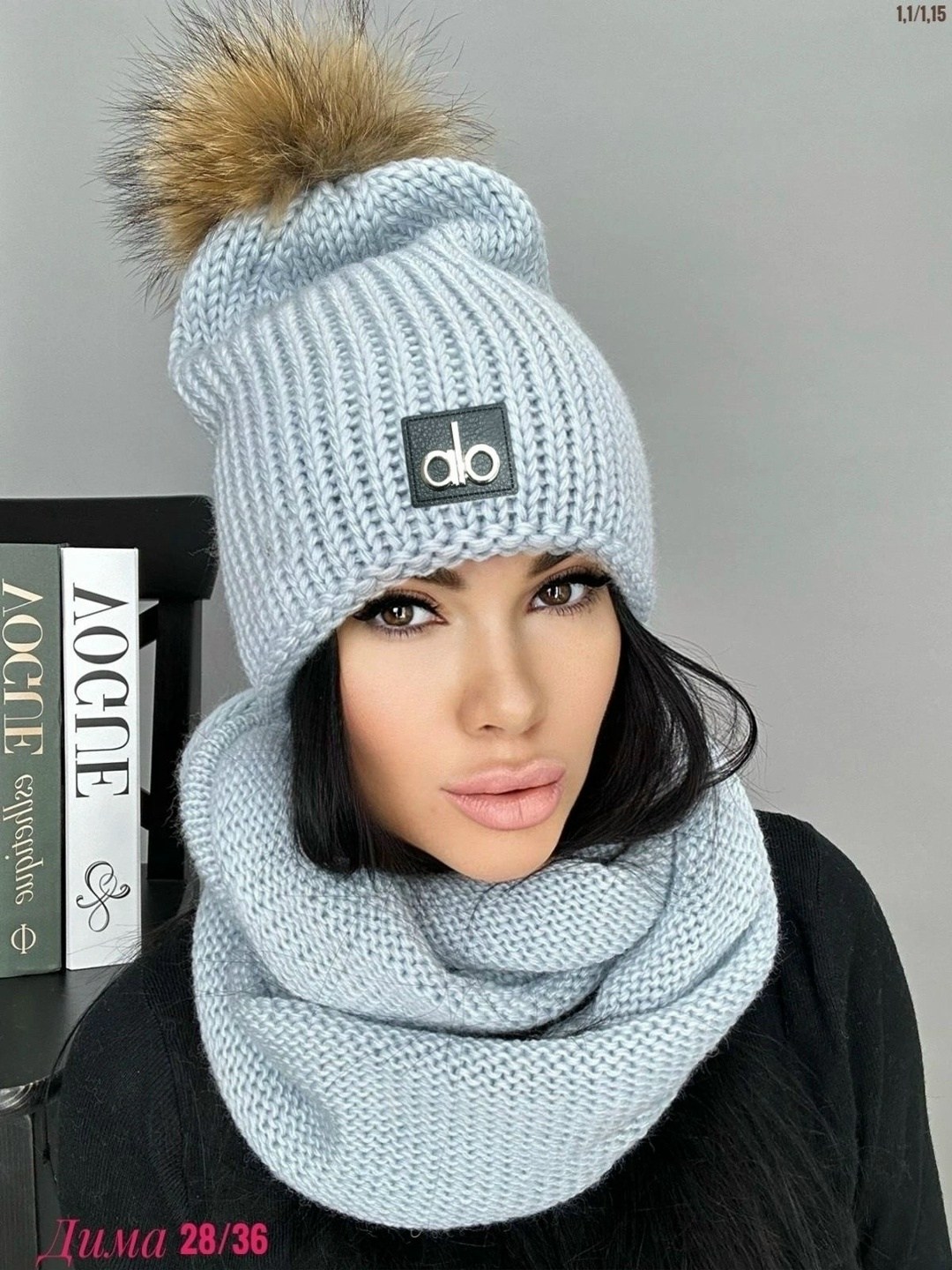 шапка зимняя с хомутом комплект,шапка женская комплект,комплект шапки,шапка женская зимняя вязаная,комплект шапка снуд женский