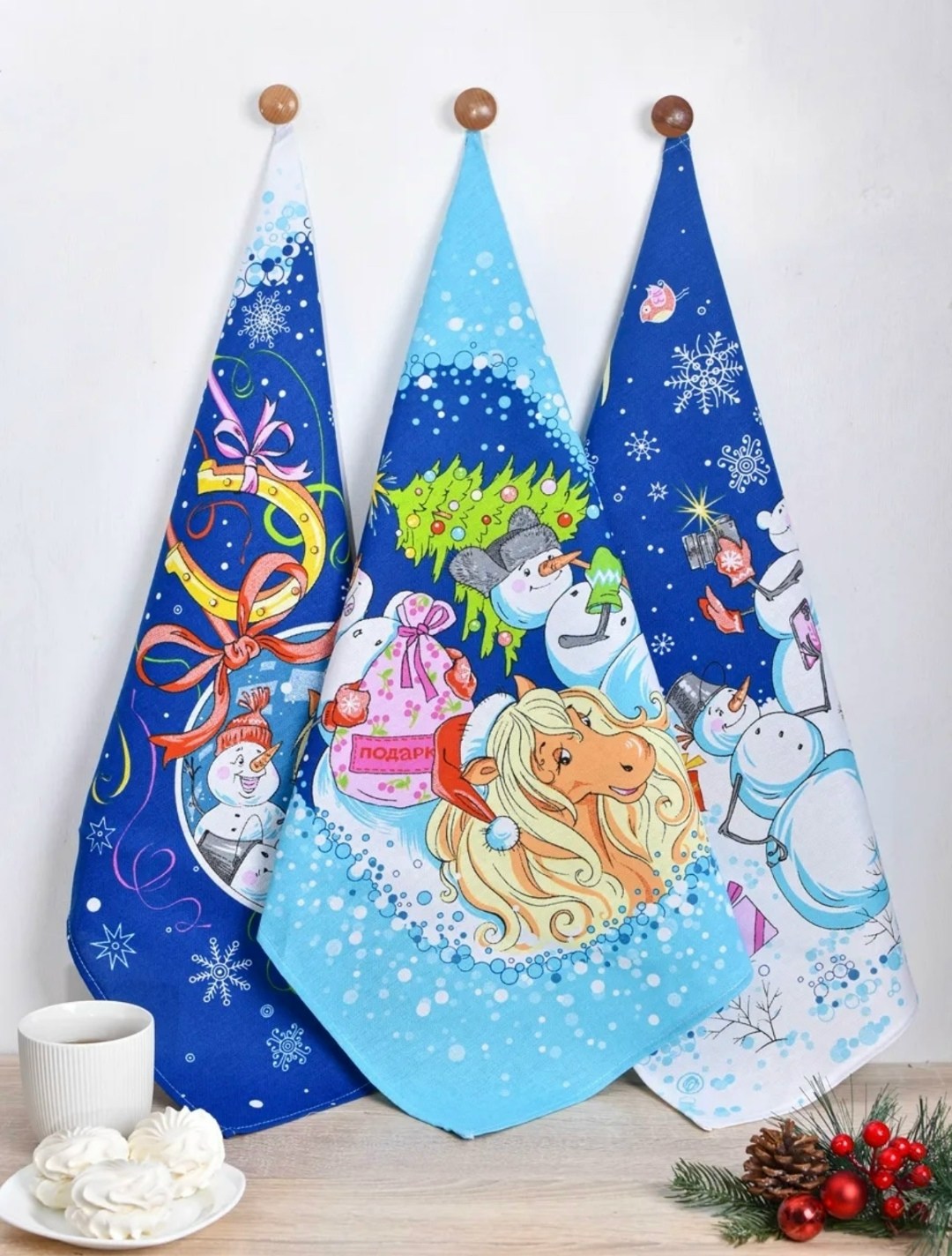 полотенца кухонное набор 3 шт,полотенца кухонное,полотенца новогодние,новогодние полотенца для кухни,набор кухонные полотенец