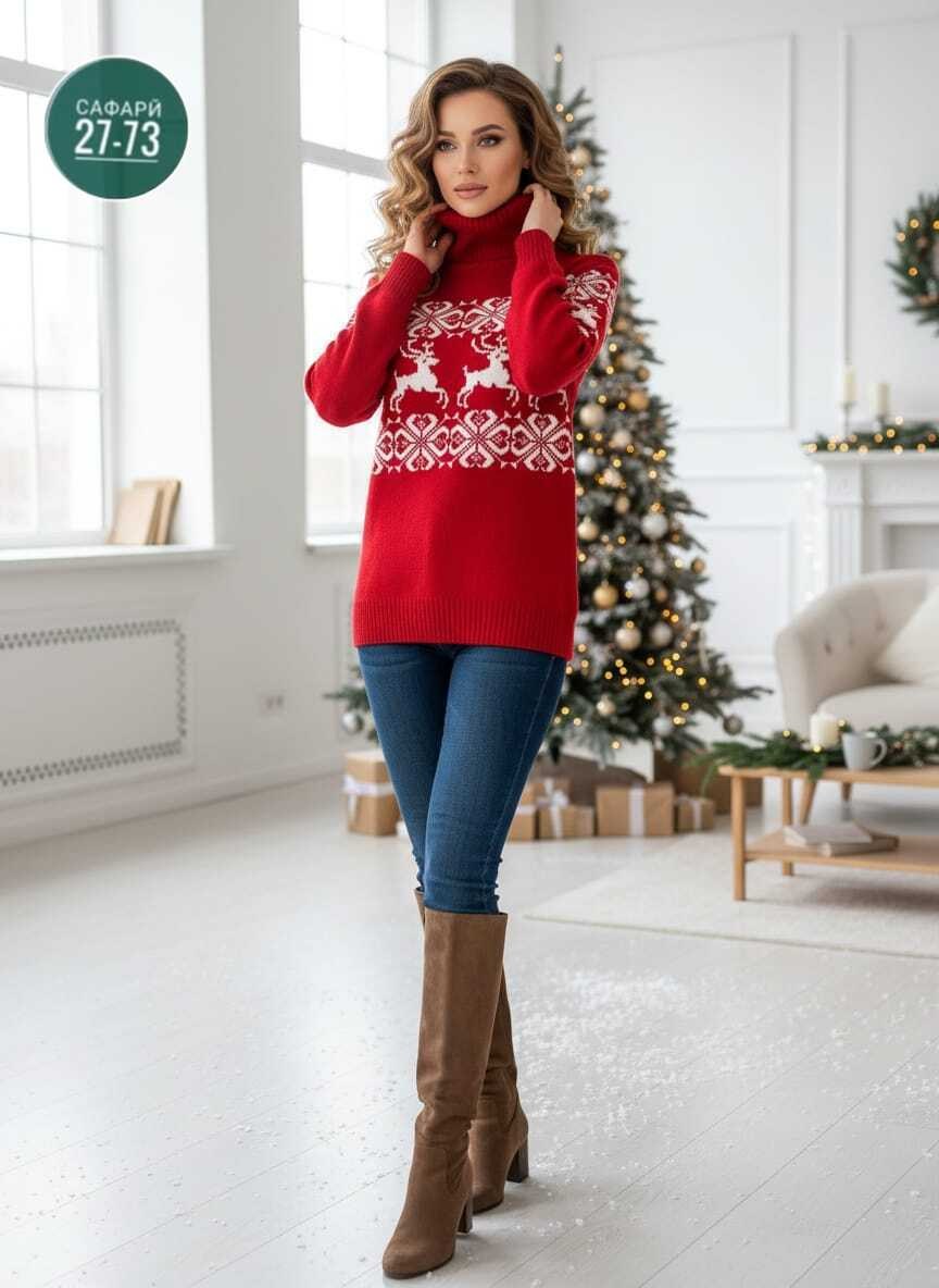 свитер женский новогодний с оленями шерстяной вязаный теплый,свитер с оленями женский,свитер новогодний,новогодний вязаный свитер женский,вязаный новогодний свитер женский с оленями