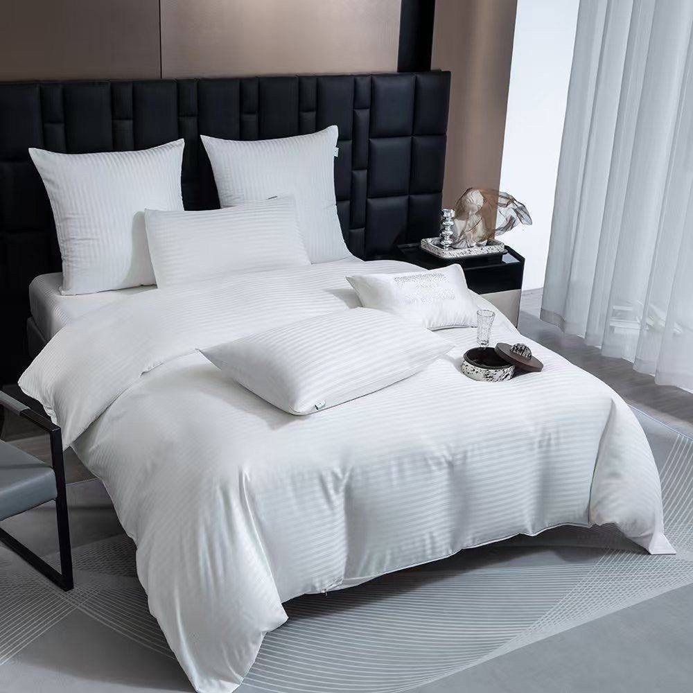 страйп сатин постельное белье,белье страйп сатин,страйп сатин белый,кпб страйп-сатин белый,постельное белье для гостиниц