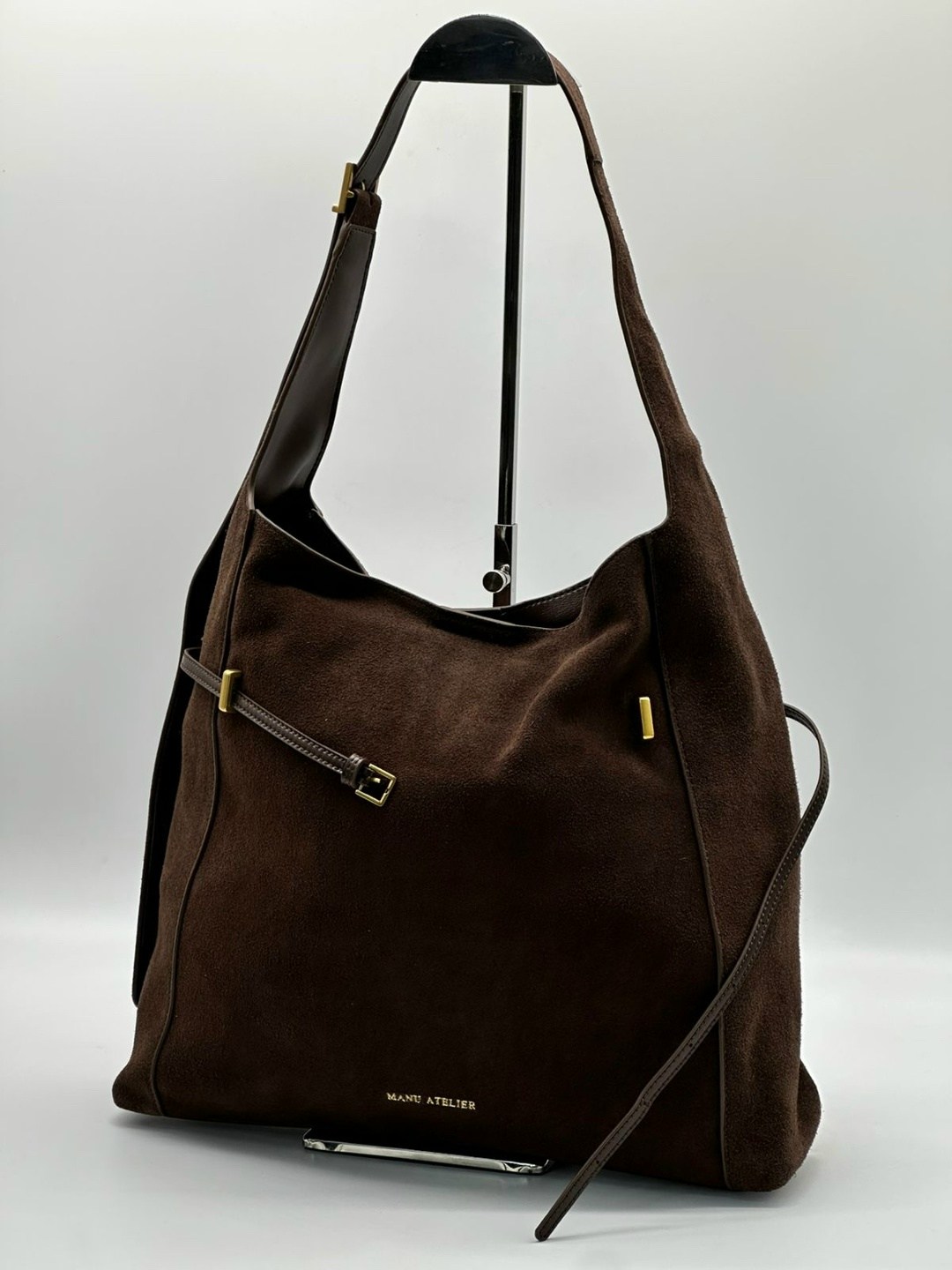 большая сумка хобо из натуральной замши, цвет коричневый,замшевые сумки милано,сумка замшевая,сумка замшевая коричневая,женская сумка замшевая