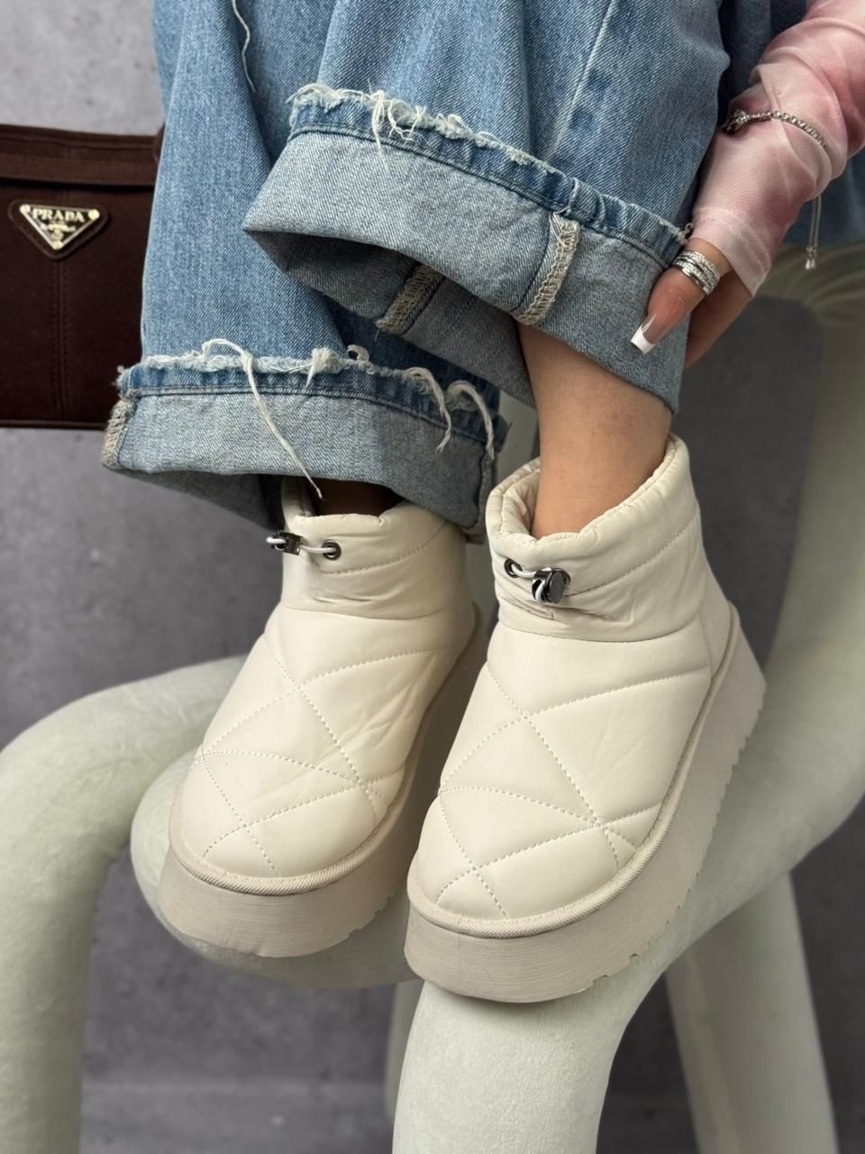 дутики,дутики женские,mar&tom угги дутики женские короткие на высокой платформе,женские угги,