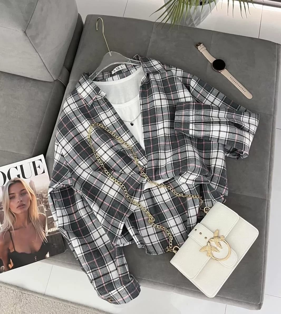 костюм юбка с рубашкой,рубашка в клетку с майкой beststyle,костюм в клетку,костюм женский с юбкой и рубашкой,костюм юбка с рубашкой в клетку