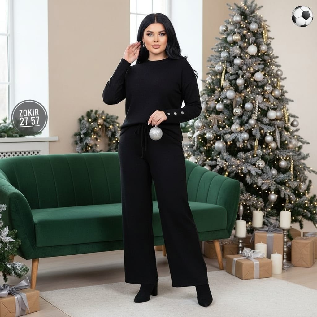 костюм вязаный теплый с брюками kamillasyle,трикотажный брючный костюм женский,костюм трикотажный,костюм вязаный с брюками,брючный костюм