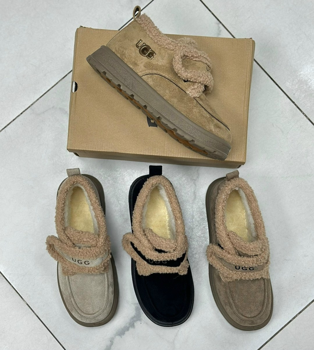 , женская,зимняя ,женская  2025 лоферы на меху сабо на платформе,угги ugg