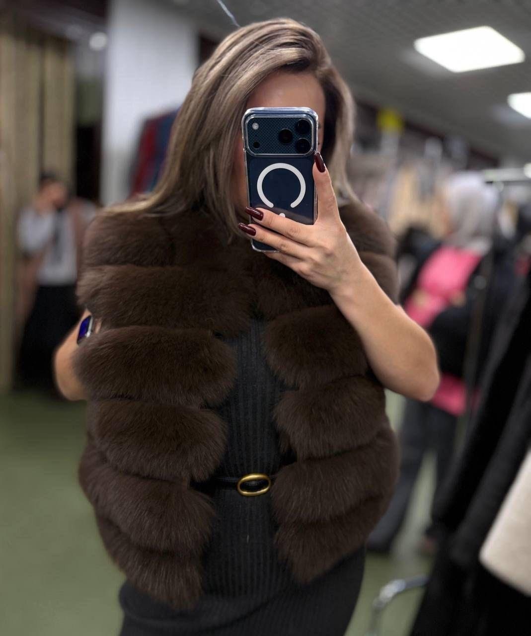 меховая жилет,меховые жилетки,жилетка из песца,женский меховой жилет,жилет из песца