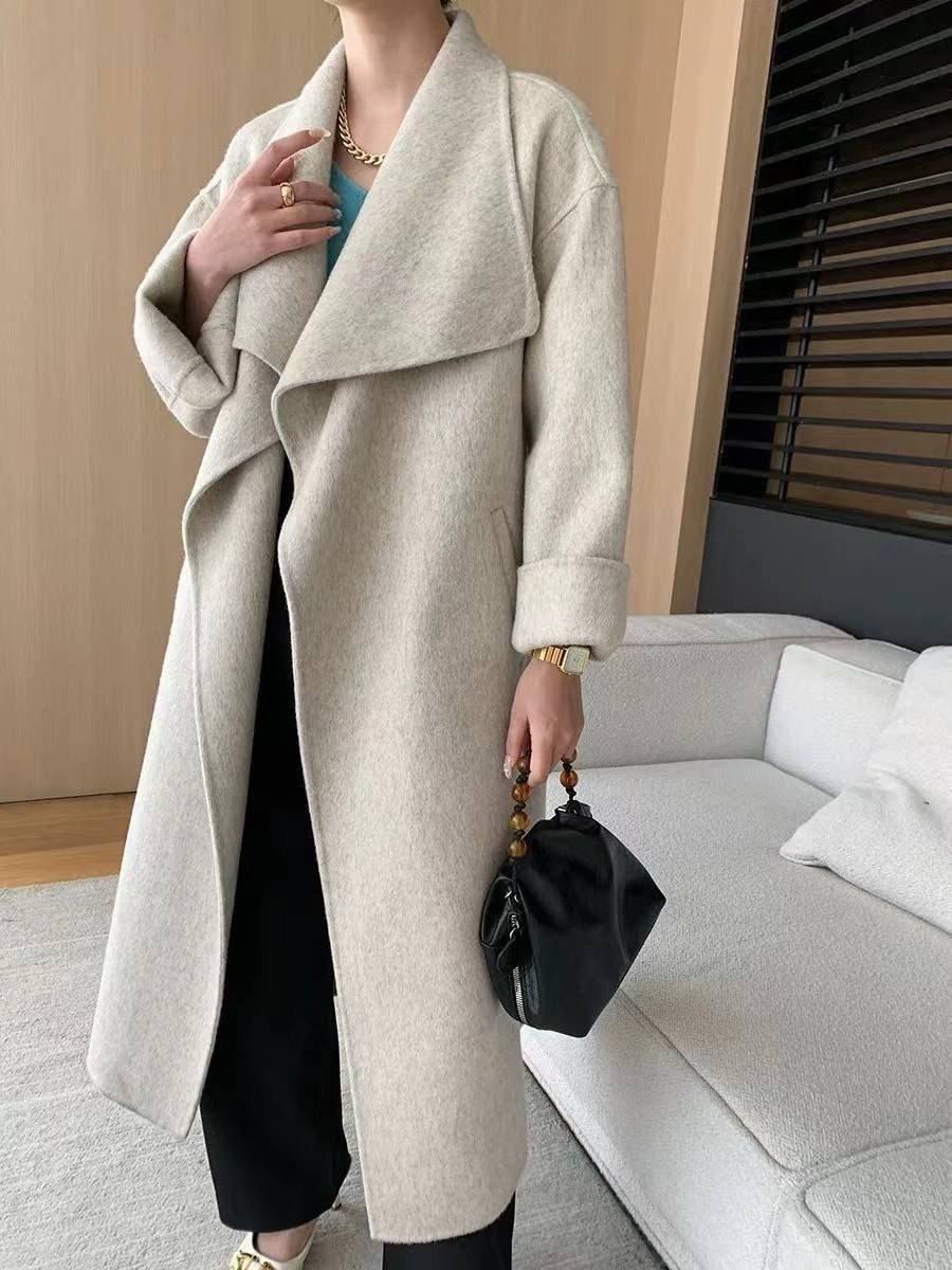 шерстяное пальто,женское двухстороннее шерстяное пальто,элегантные пальто,женское двустороннее кашемировое пальто,женское шерстяное пальто
