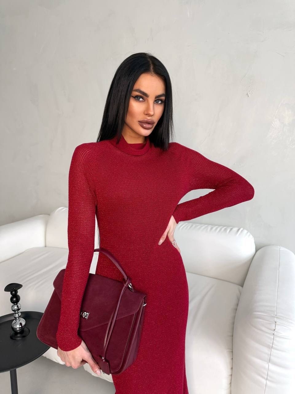 стильное платье,платье длинное,платье вязаное трикотажное лапша для офиса glamoda,платье вязаное теплое,платье шерстяное