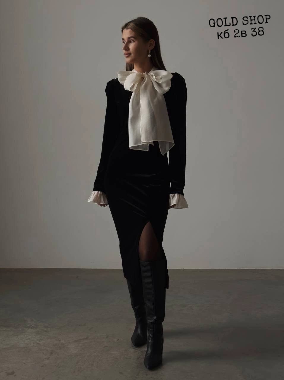 бархатное платье,платье с бантом,платье стильное,платья из бархата,платье с высоким воротником