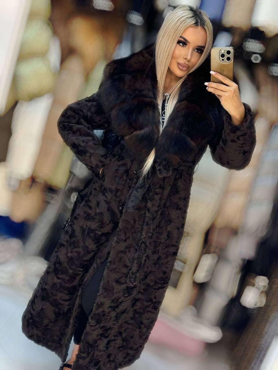 шубки из искусственного меха под норку,искусственная шуба под норку,шуба из эко меха под норку,длинная норковая шуба,удлинённая шуба из экомеха