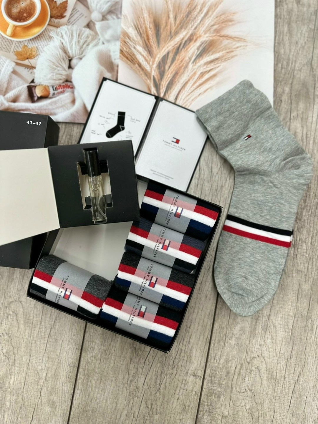 комплект носков tommy hilfiger,комплект носки мужские,носки мужские набор 6 пар,носки tommy hilfiger,носки мужские подарочный набор