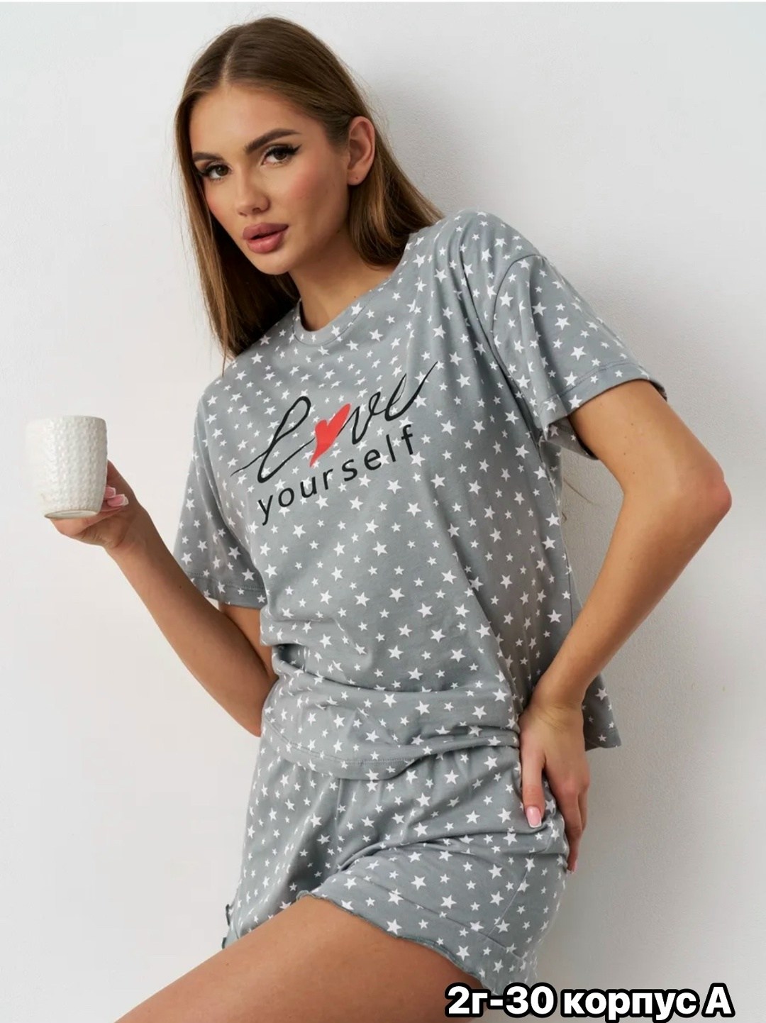 женская пижама с шортами,пижама с шортами laik moll,пижама с шортами,пижама с шортами хлопок deby do 241962925,пижамы женски