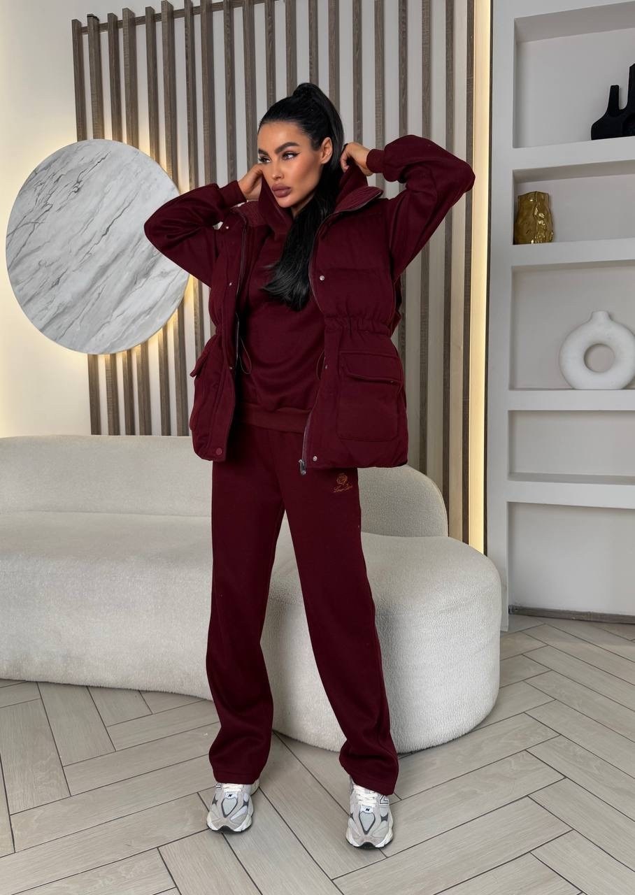 костюм тройка женский,женский бордовый костюм тройка miu miu,костюм тройка,стильные костюмы,костюм спортивный