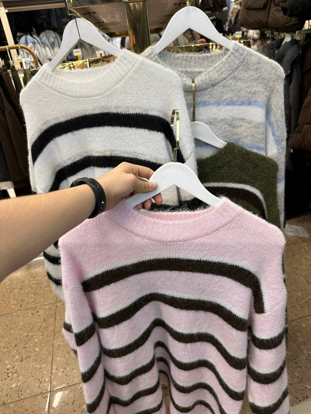 свитер,полосатый свитер,свитер джемпер,модные свитера,мохеровый вязаный свитер в полоску для мужчин и женщин