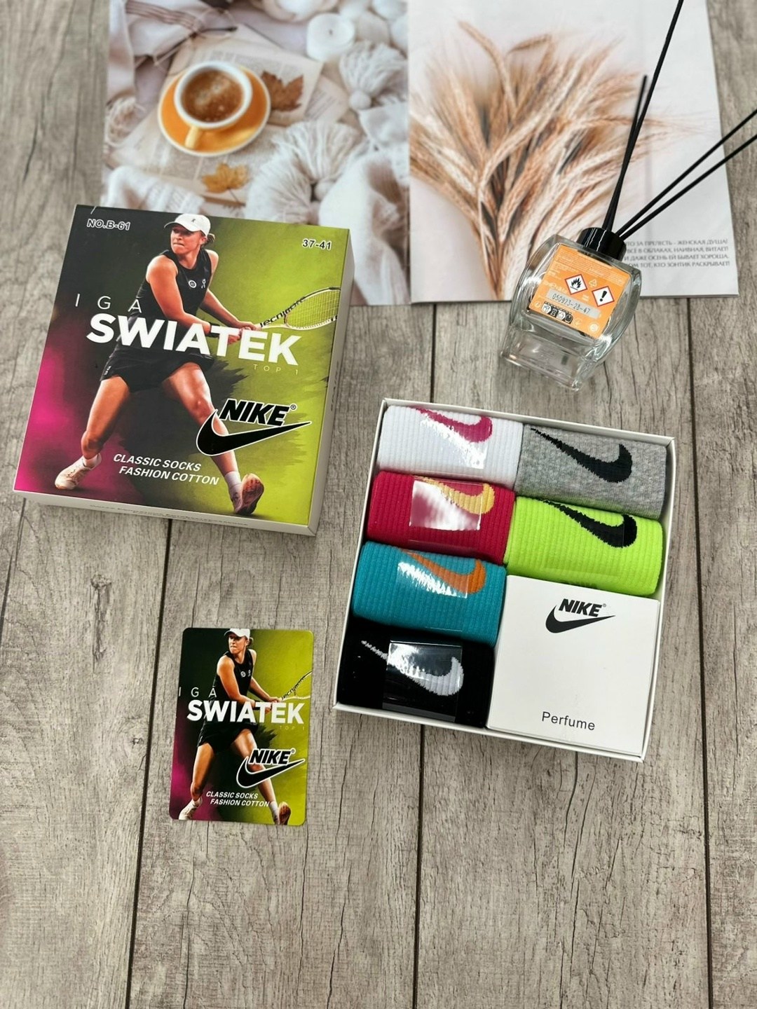 носки nike в коробке,носки nike в подарочной коробке,носки nike,комплект носков nike,носки жeнские спортивные nike