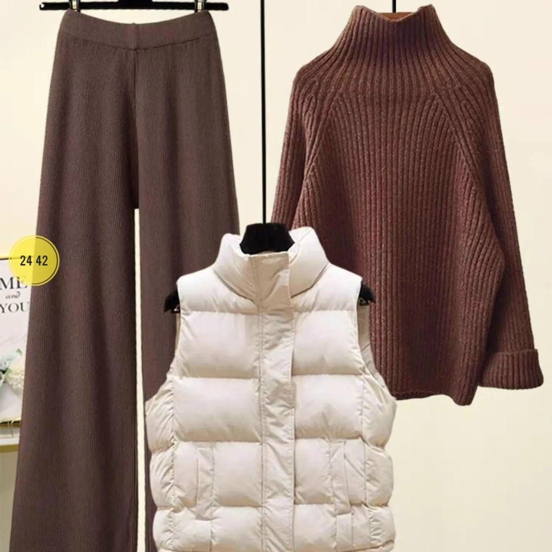 женский комплект из жилета,комплект из жилета,трикотажные костюмы,комплект одежды женские,жилет повседневный