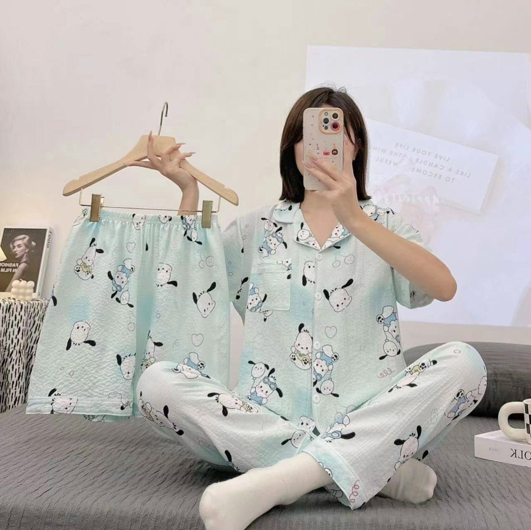 комплект женской пижамы,пижамы женски,свободные пижамы для девушек,пижама женская тройка,комплект пижама