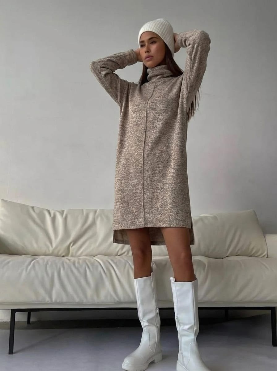 платье женская,трикотажное платье,платье теплое,шерстяное платье,вязаное платье