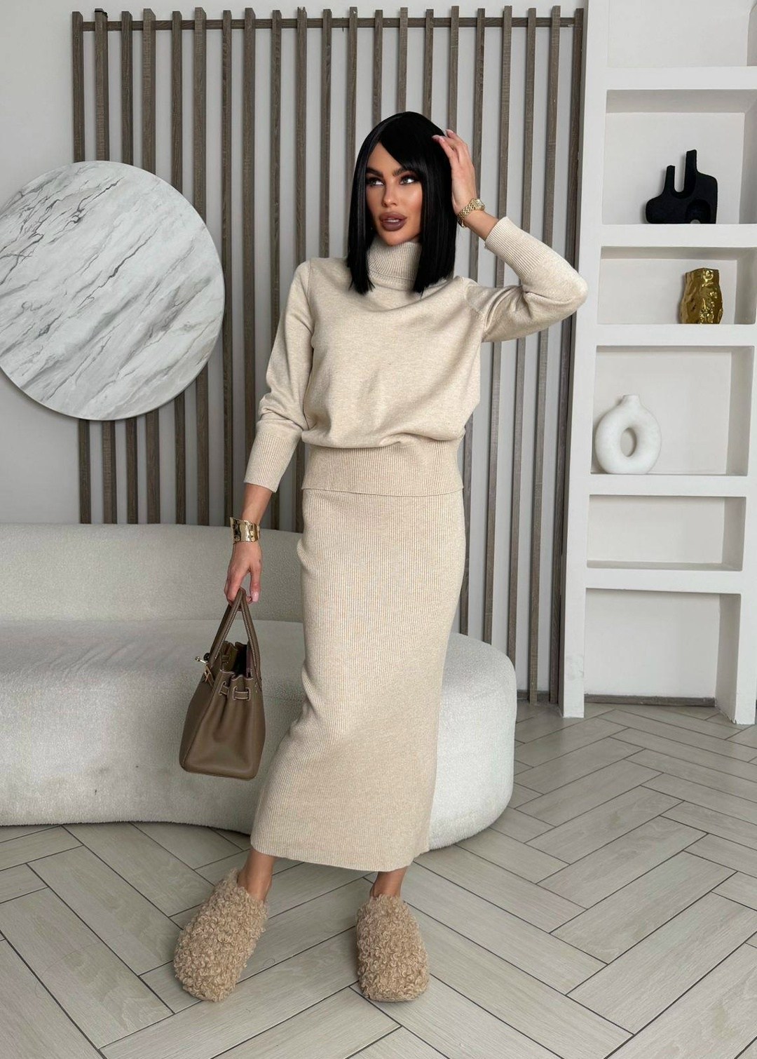 вязаный костюм с юбкой для женщин,вязаный костюм с юбкой,трикотажный костюм с юбкой,шерстяной костюм женский с юбкой,вязаный костюм женский с юбкой