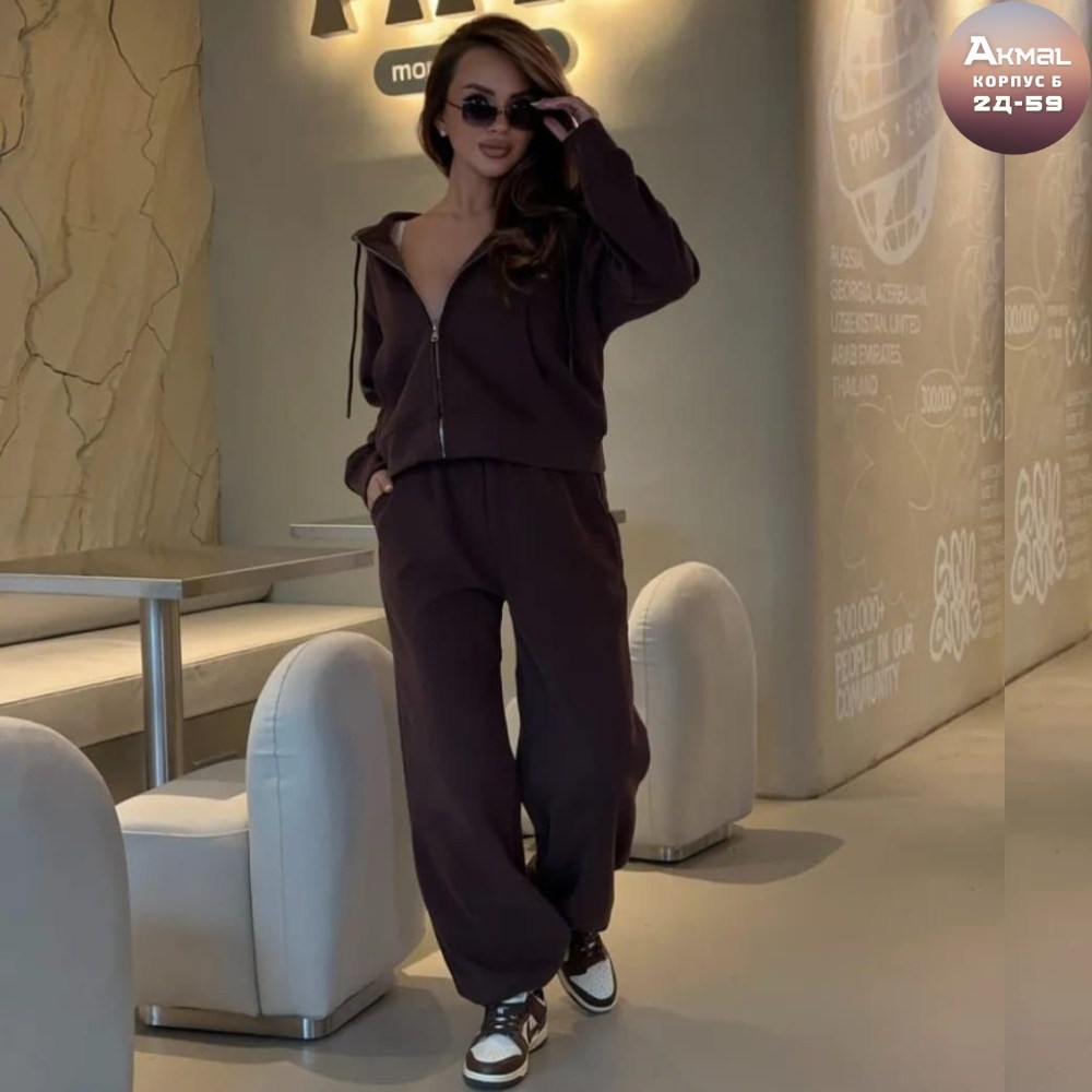 спортивный костюм на молнии с капюшоном bloom&be 502514904,женский спортивный костюм,спортивный костюм,женский костюм,костюм с капюшоном спортивный на осень k.s 486680200