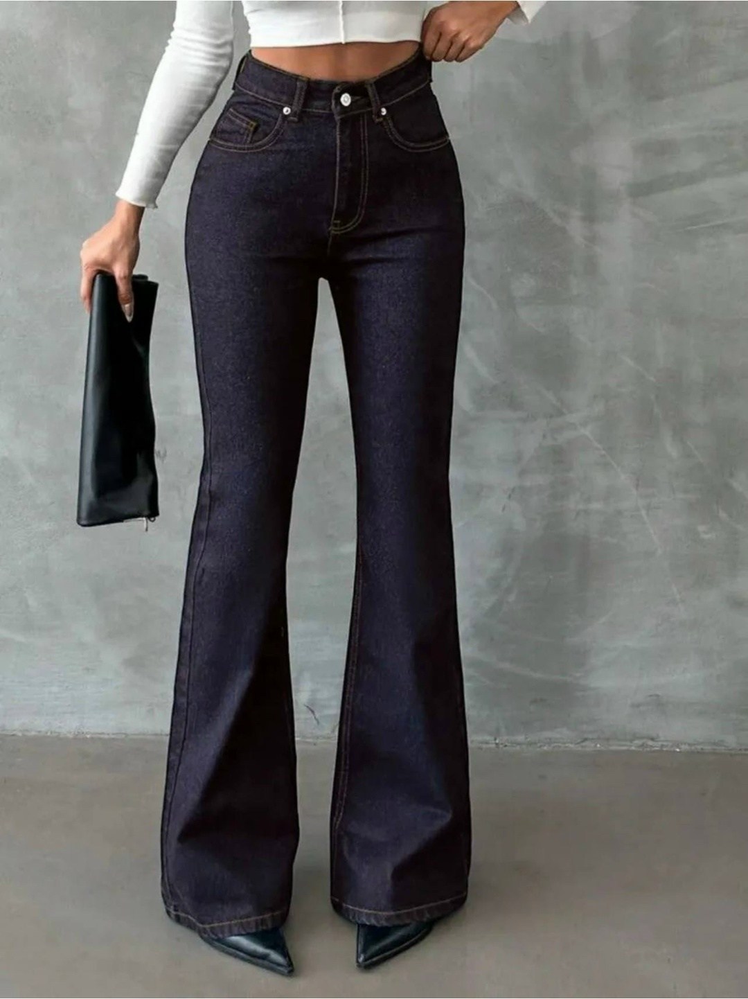 джинсы женские клеш,черные джинсы клеш,женские джинсы-клеш с высокой талией,женские джинсы,джинсы-клеш женские с завышенной талией