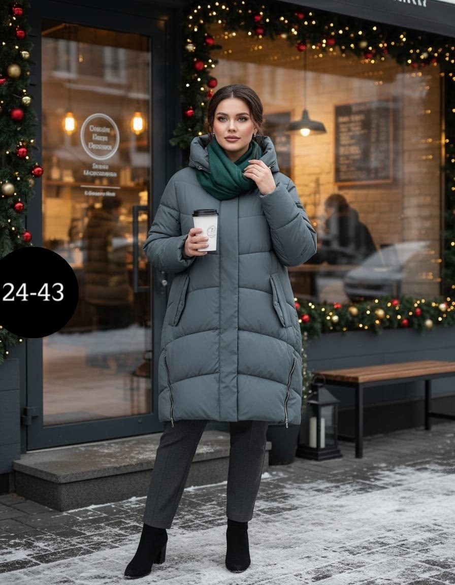 удлиненная куртка,пуховик,зимняя куртка,женский пуховик 7102-104,куртка
