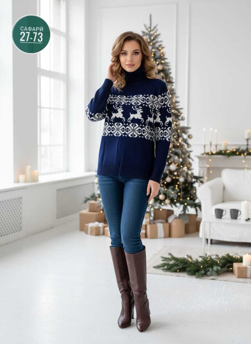 свитер женский новогодний с оленями шерстяной вязаный теплый,свитер с оленями женский,свитер новогодний,новогодний вязаный свитер женский,вязаный новогодний свитер женский с оленями