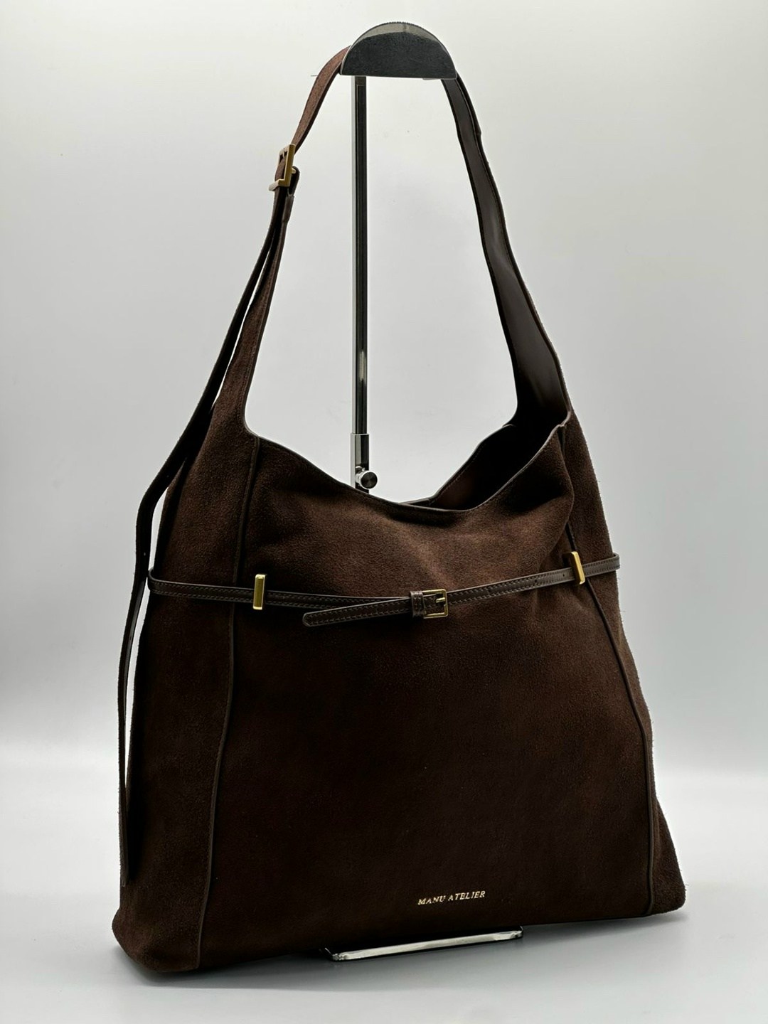 большая сумка хобо из натуральной замши, цвет коричневый,замшевые сумки милано,сумка замшевая,сумка замшевая коричневая,женская сумка замшевая