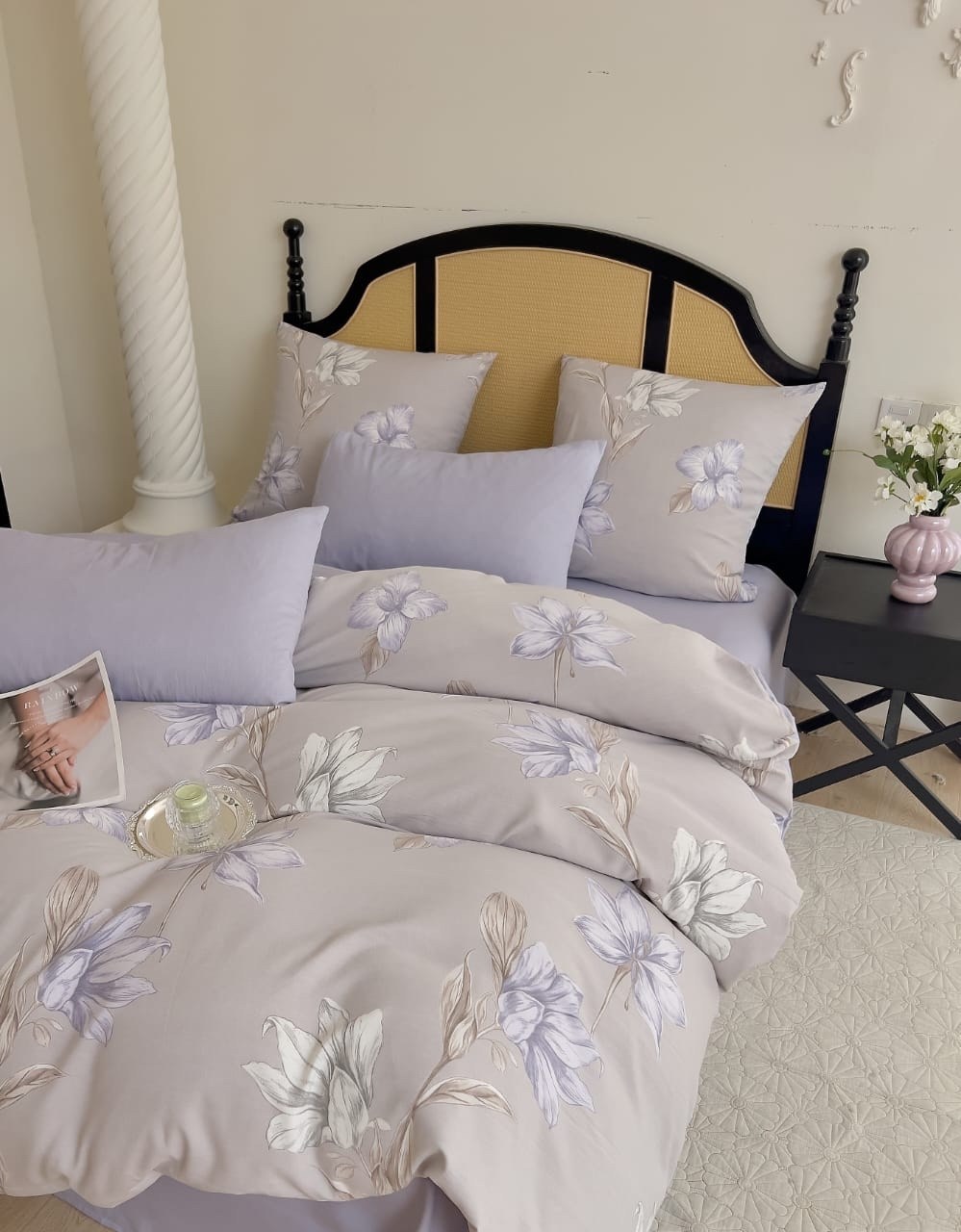 комплект постельного белья,серое постельное белье,белье постельное,комплект постельного белья tango tpig3-193,постельное белье хлопок