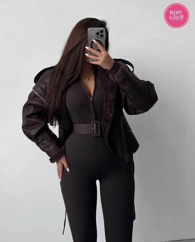 женская кожаная куртка,кожаная куртка,дубленка женская,куртка женская,женская теплая пушистая кожаная куртка с поясом