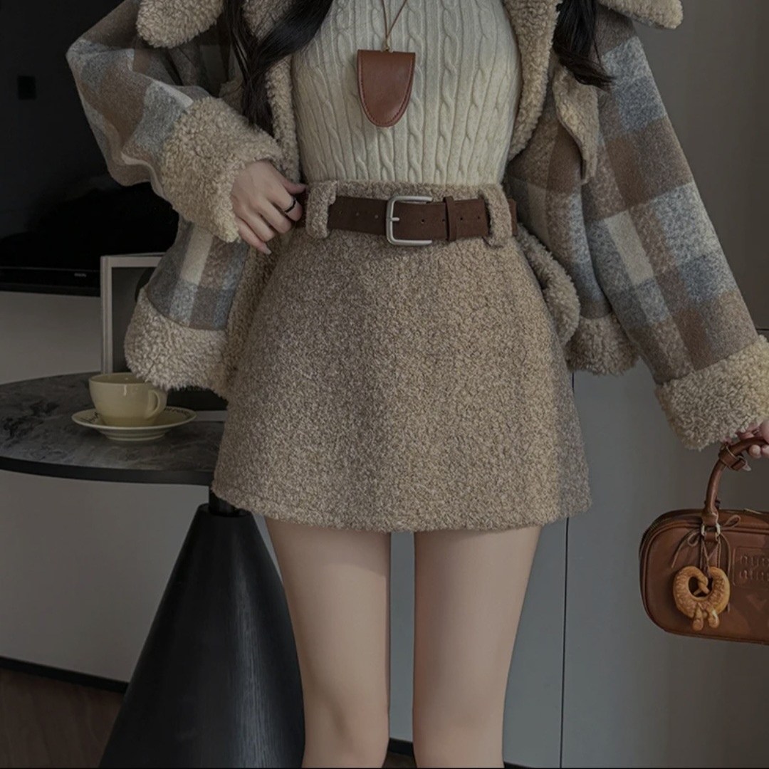 юбка,юбка женская,юбка с поясом,юбка мини,теплая юбка