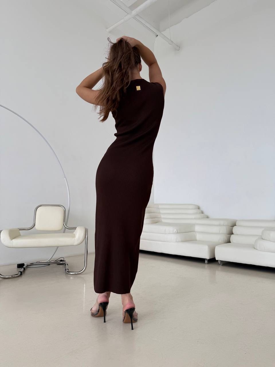 трикотажное платье,платье женская,платье коричневое,платье,платье туника