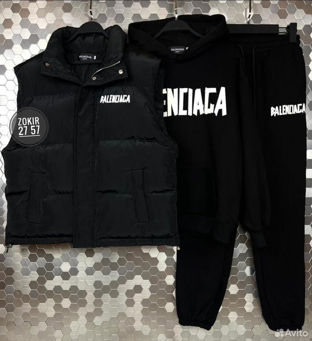 костюм тройка на флисе,костюм на флисе,костюм balenciaga,одежда жилет