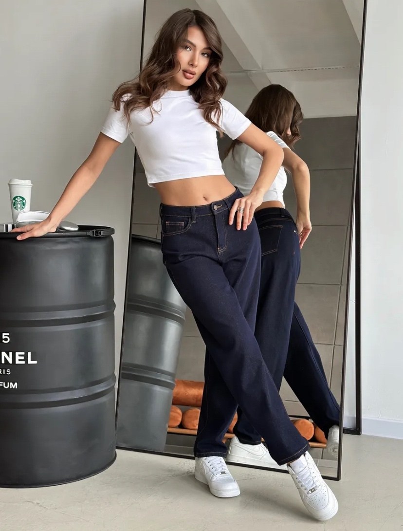 женские джинсы,широкие джинсы,джинсы палаццо,джинсы,джинсы прямые базовые nurova цвет синий