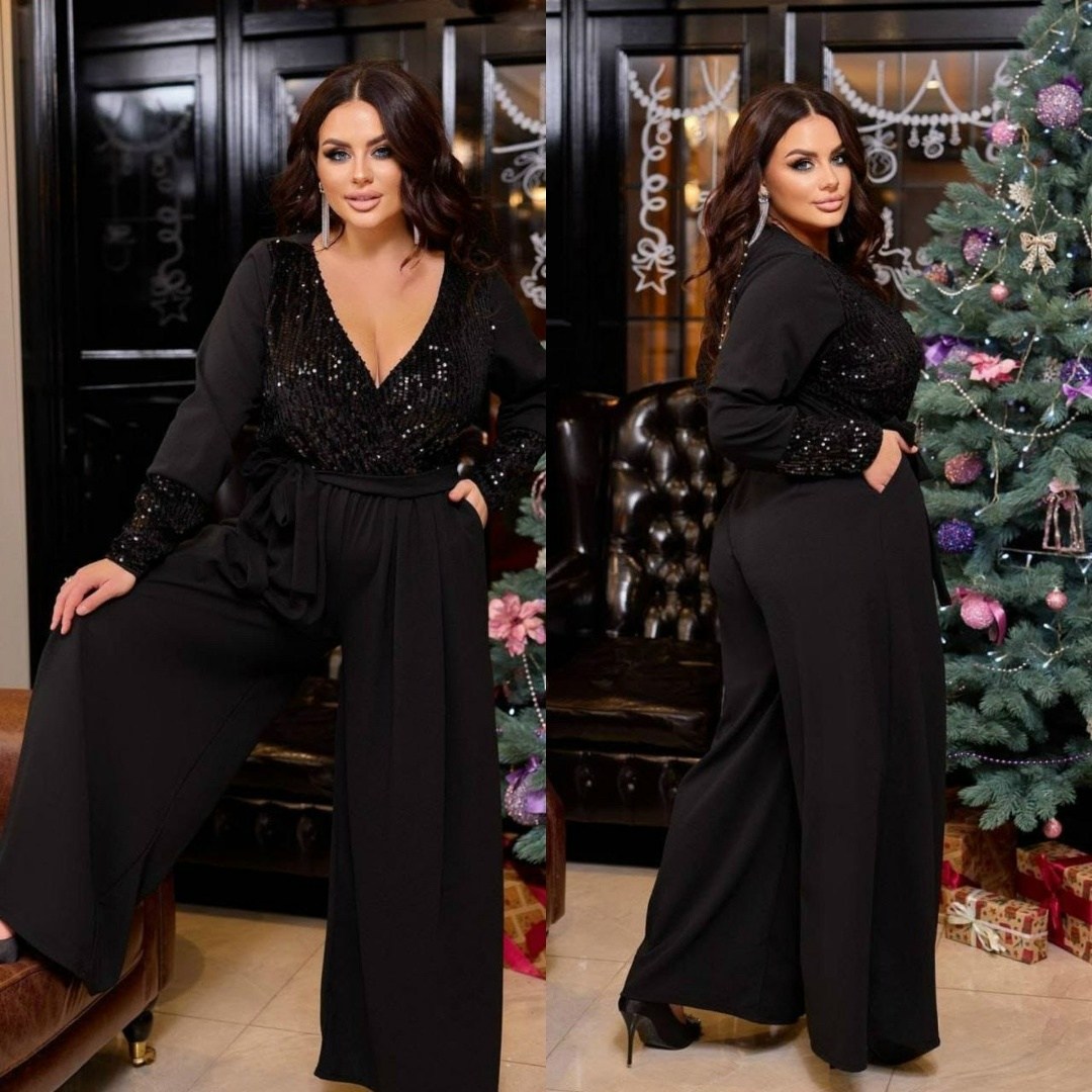 женские комбинезоны больших размеров,комбинезон женский праздничный,комбинезон женский вечерний,комбинезон праздничный тренд,женский вечерний комбинезон большие размеры