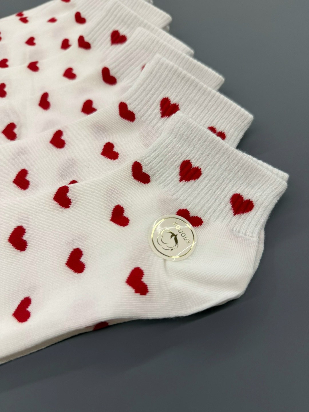 носки женские 10 пар,носки с сердечками,женские носки,женские носки набор,короткие носки с сердечками