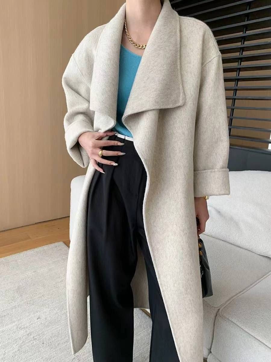 шерстяное пальто,женское двухстороннее шерстяное пальто,элегантные пальто,женское двустороннее кашемировое пальто,женское шерстяное пальто