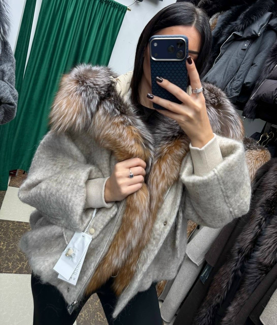 пальто шерстяное с мехом чернобурки "samange",пальто зимнее,женская зимняя куртка,пуховики с мехом,зимняя куртка пальто с капюшоном