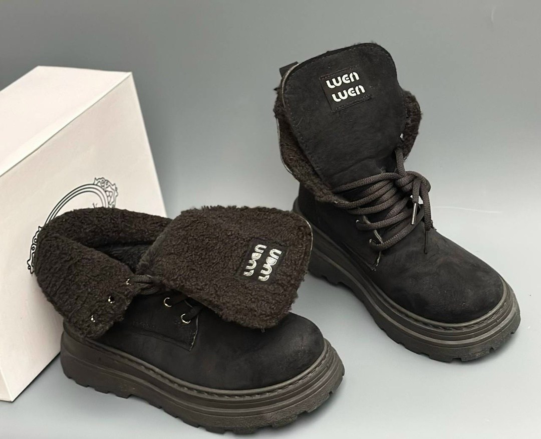 ,женские ботинки зимние,женские ботинки,ботинки miu miu, женская