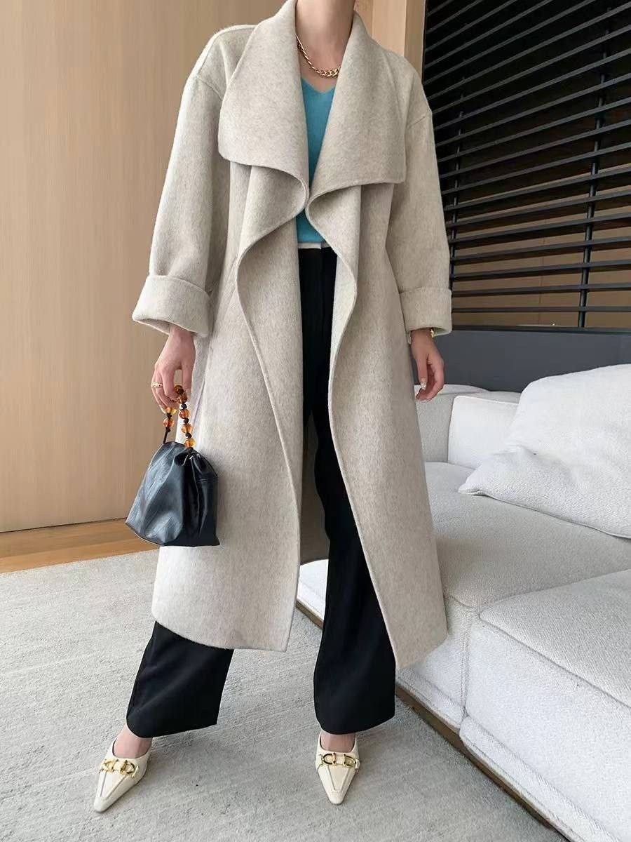 шерстяное пальто,женское двухстороннее шерстяное пальто,элегантные пальто,женское двустороннее кашемировое пальто,женское шерстяное пальто