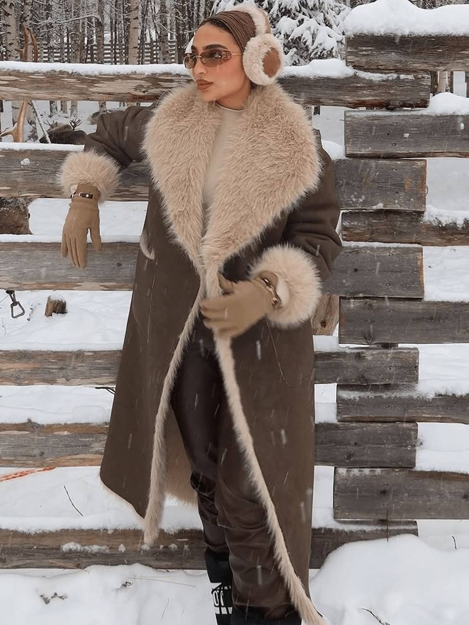 длинные дубленки,длинное пальто из искусственного меха,модная дубленка,дубленка