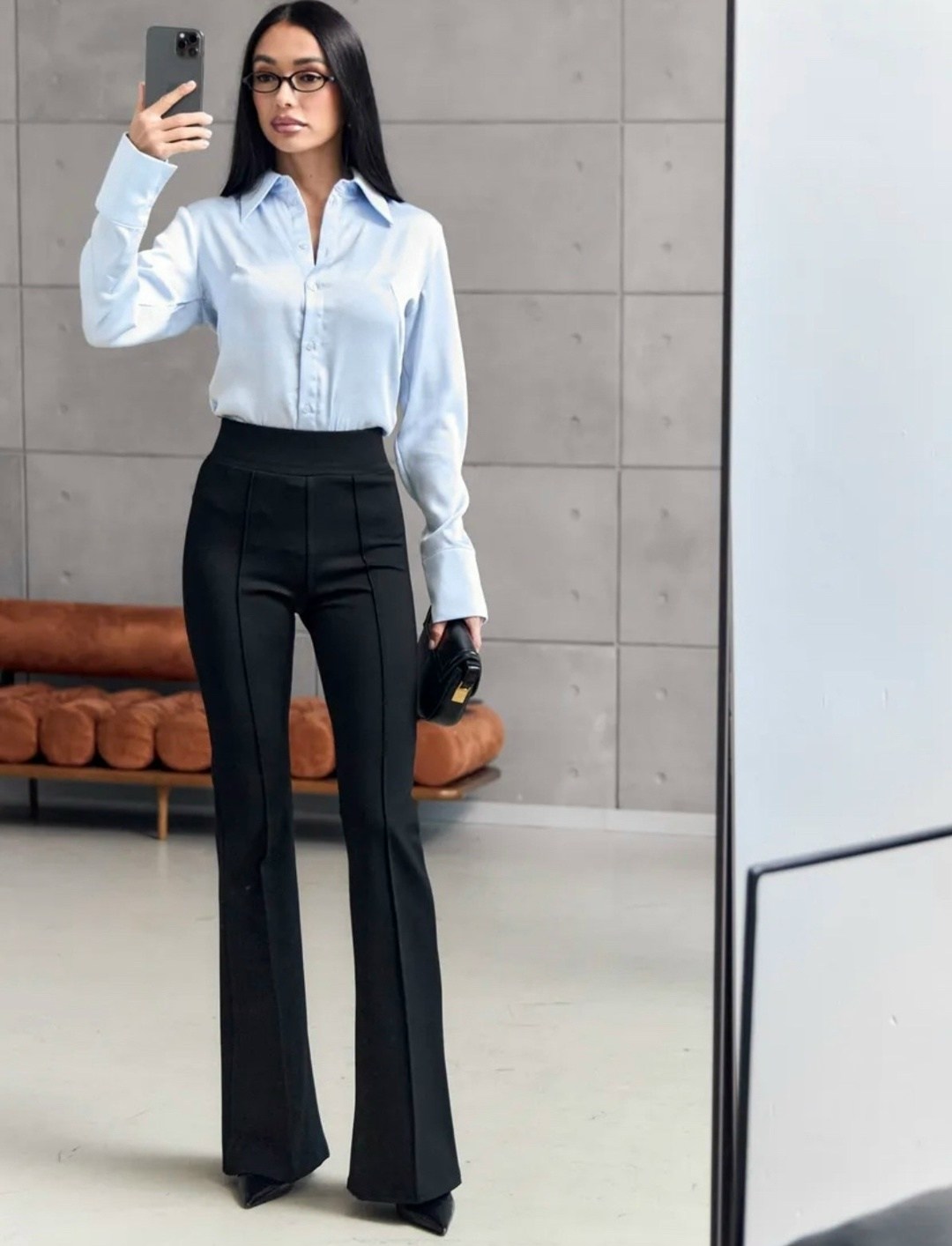 брюки черный mari-line 01140711,брюки прямые,модные брюки,брюки клёш женские,строгие брюки женские