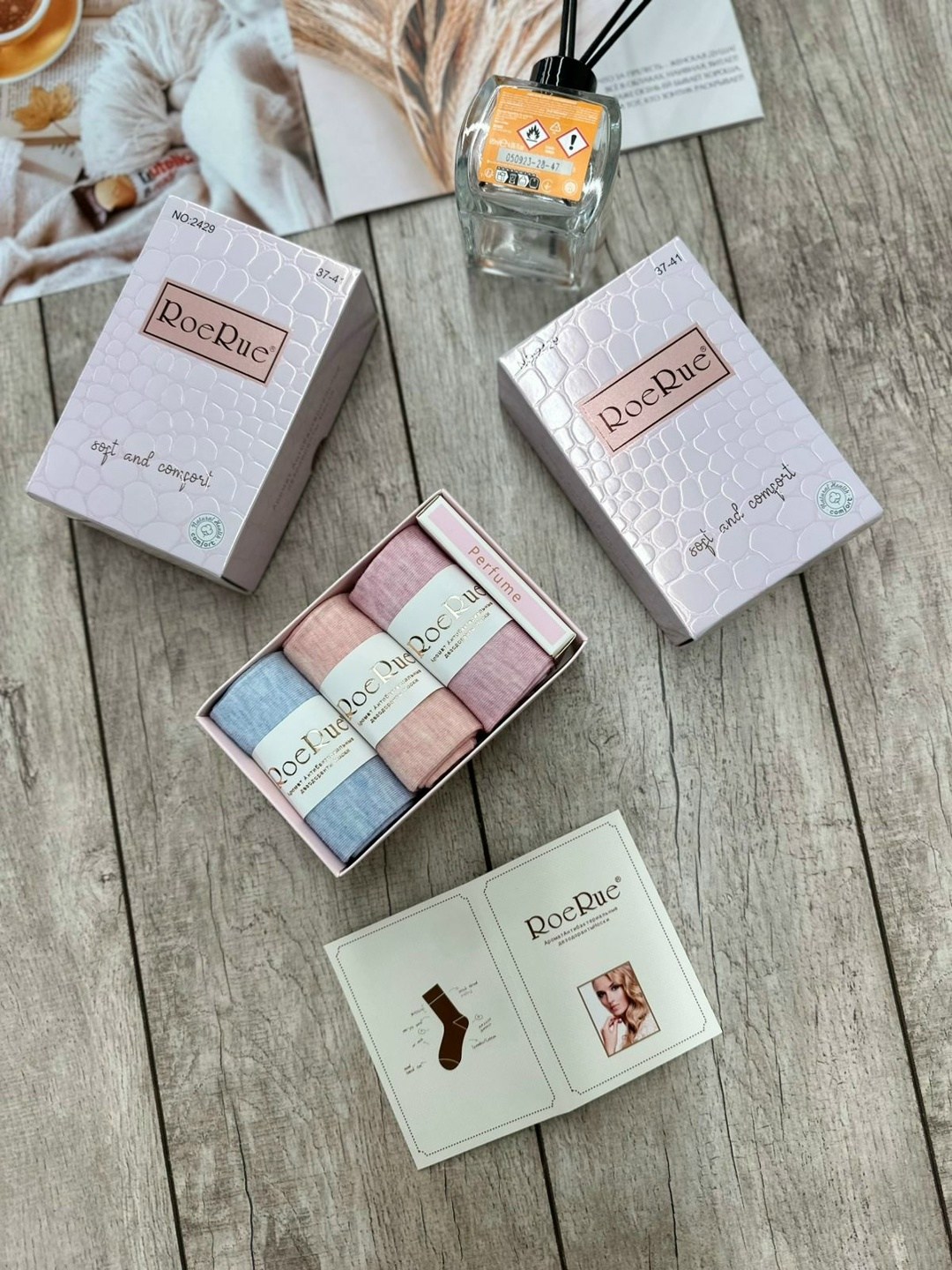 носки женские набор,комплект носки женские,подарочный набор женский носки,носки roerue 6 пар,носки подарочный набор