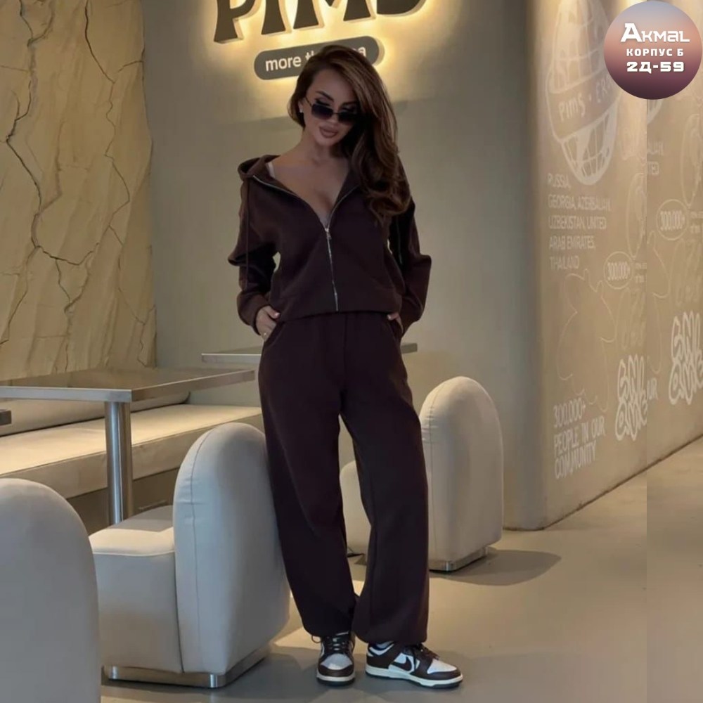 спортивный костюм на молнии с капюшоном bloom&be 502514904,женский спортивный костюм,спортивный костюм,женский костюм,костюм с капюшоном спортивный на осень k.s 486680200