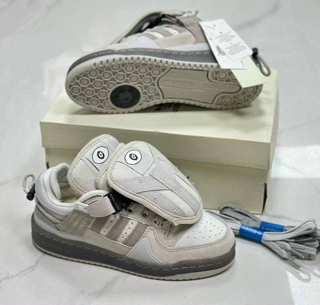 кроссовки adidas,адидас кроссовки,кроссовки,adidas forum low bad bunny grey,кроссовки адидас бэд банни