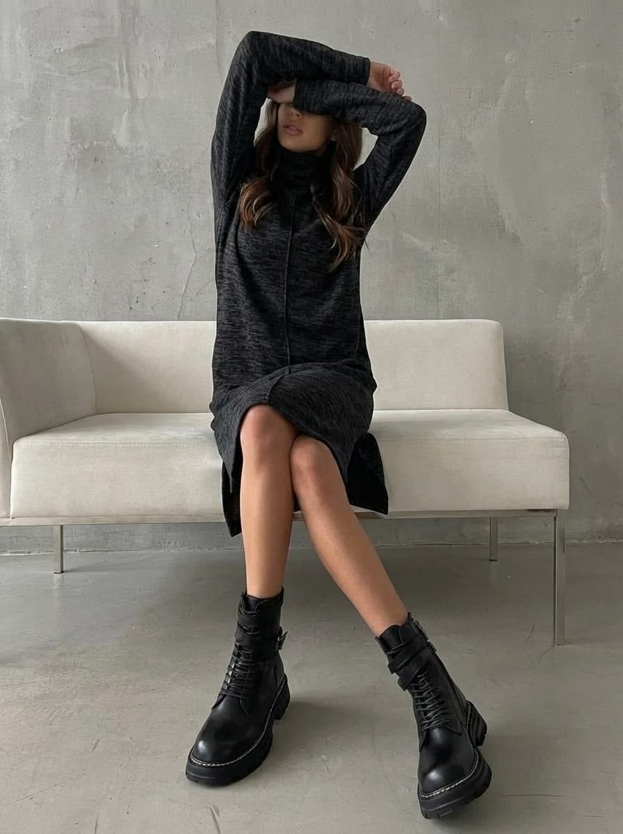 платье женская,трикотажное платье,платье теплое,шерстяное платье,вязаное платье