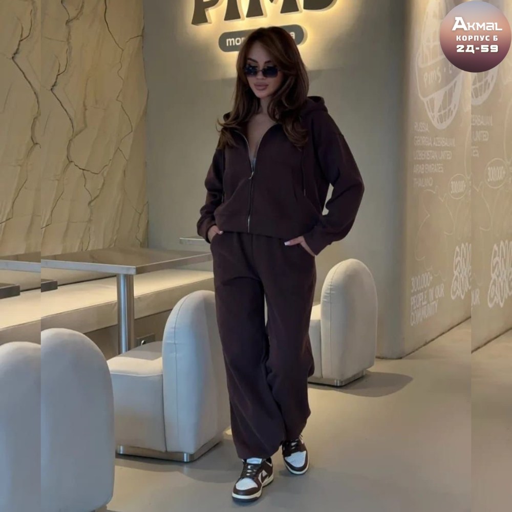 спортивный костюм на молнии с капюшоном bloom&be 502514904,женский спортивный костюм,спортивный костюм,женский костюм,костюм с капюшоном спортивный на осень k.s 486680200