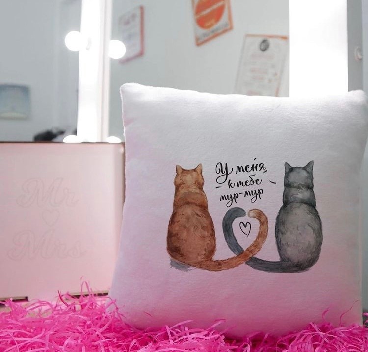 декоративная подушка,подушка подарок,лиса подушка декоративная,подушка декоративная в подарок,подушка люблю