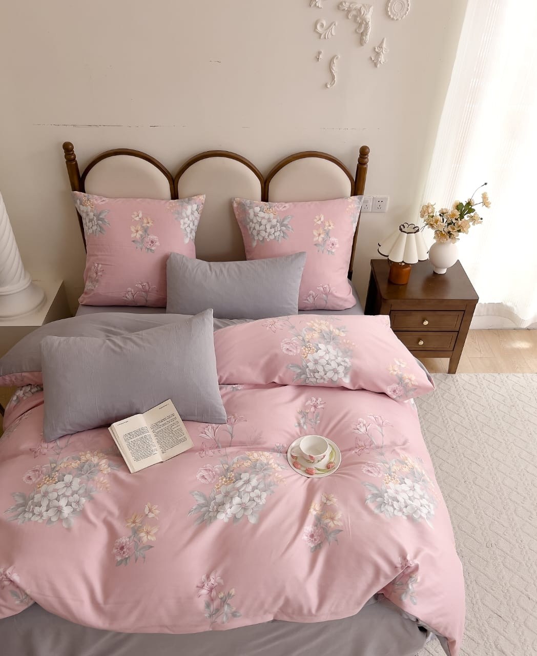 комплект постельного белья,серое постельное белье,белье постельное,комплект постельного белья tango tpig3-193,постельное белье хлопок